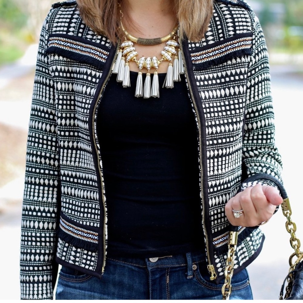 Black woven jacket